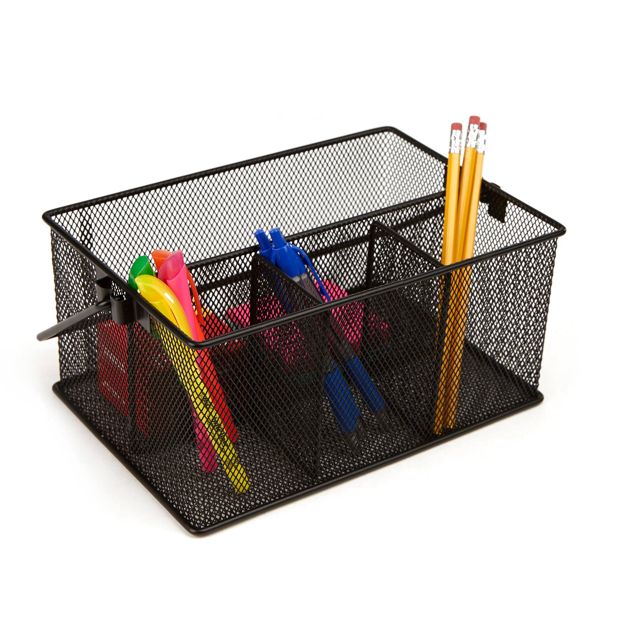 Mind Reader Black Storage Basket Organizer and Utensil Holder, 2ct.